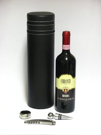 Kožený box na víno s doplňky